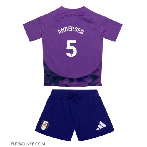 Camiseta Fulham Joachim Andersen #5 Tercera Equipación para niños 2024-25 manga corta (+ pantalones cortos)
